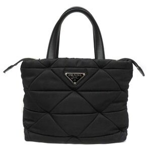Prada Padded Quilted Tote Bag Black